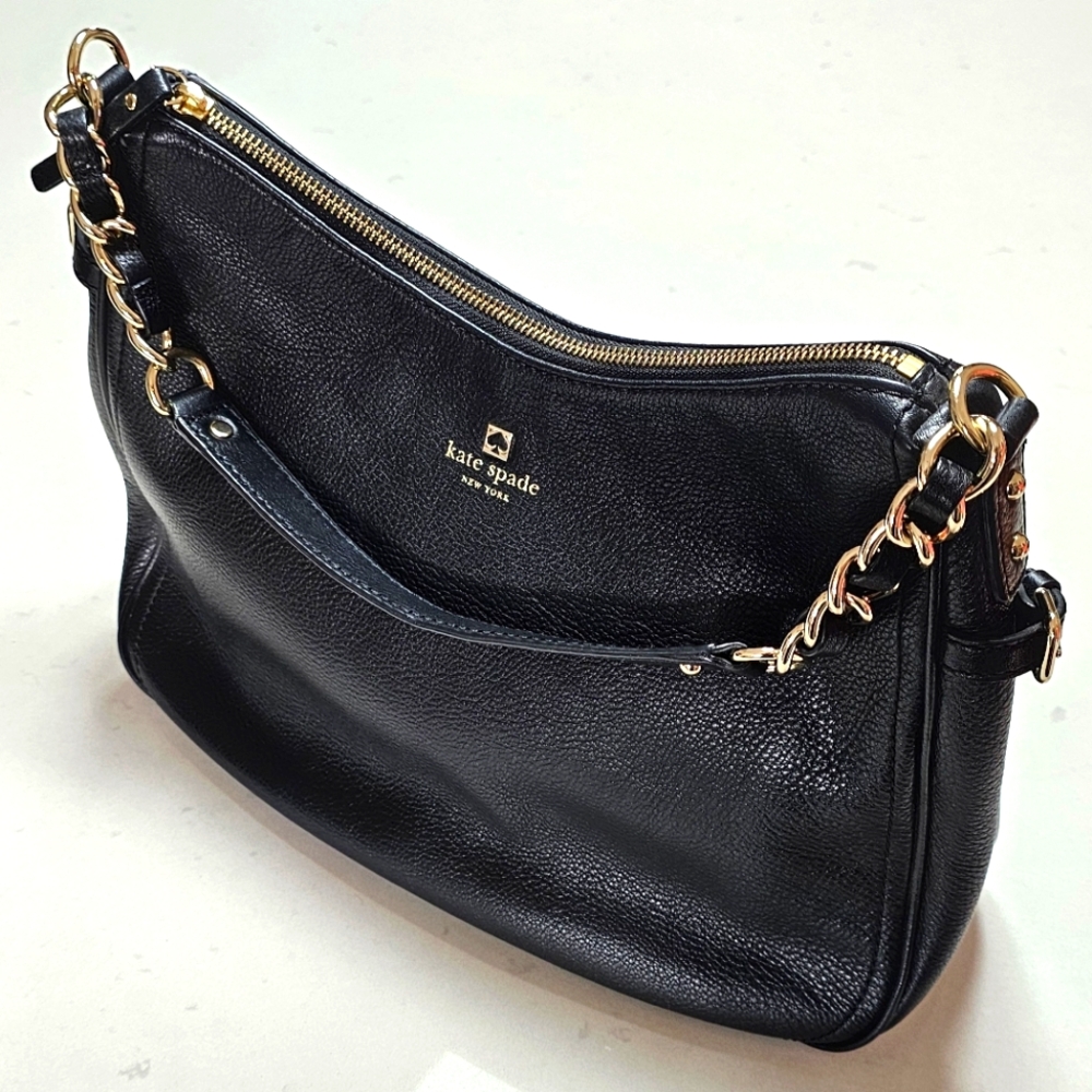 EUC Kate Spade ♠️ PINE STREET FINLEY Pebbled Leather Shoulder Bag Hobo Slouch